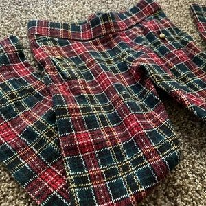 Janie and Jack Plaid Pants Girls Christmas size 7
